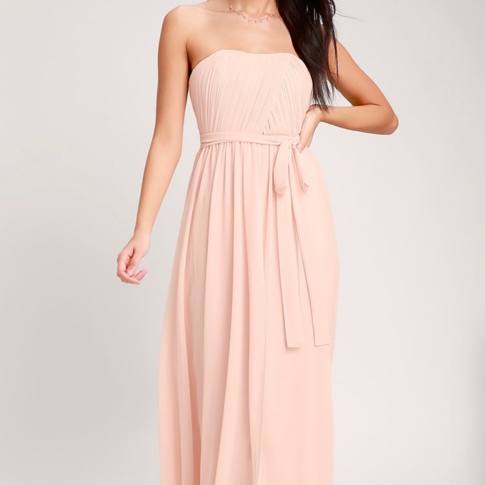 Be in Love Lulus Blush Pink Maxi Dress